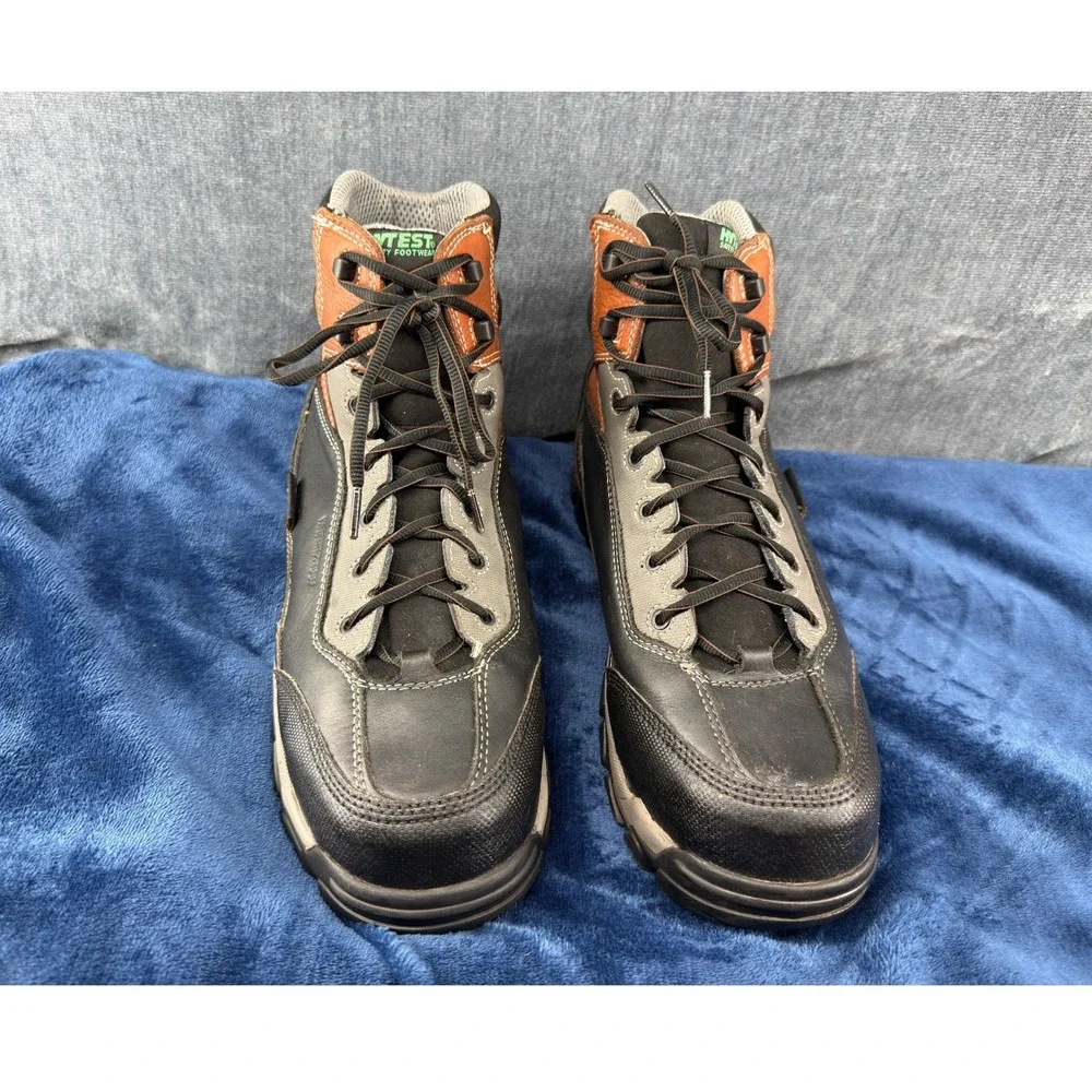 Hytest Work Boots Men's 15W Black Brown Waterproof Composite Toe ASTM Safety